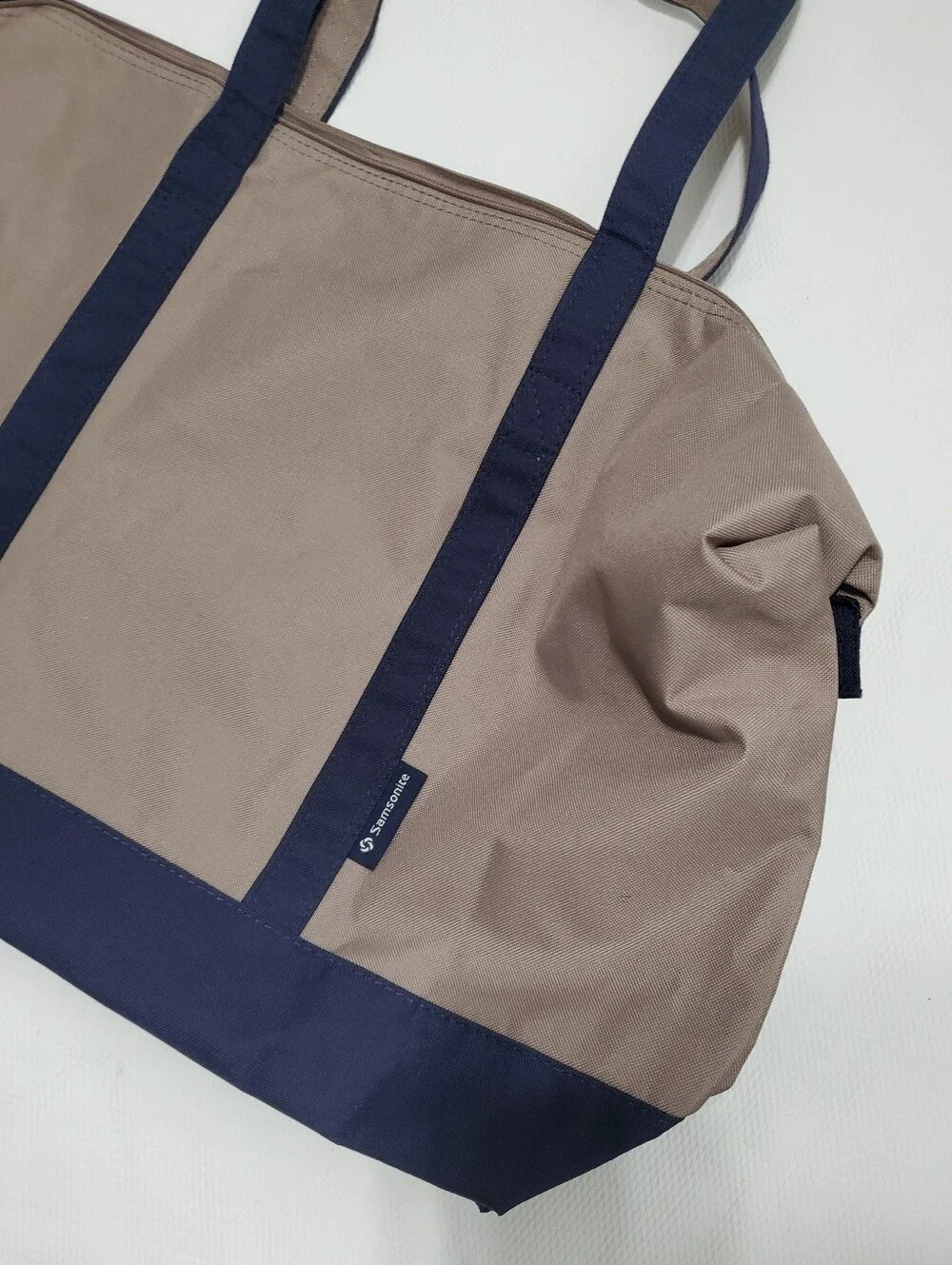 Samsonite Yacht Tote Tan Blue Large NEW
